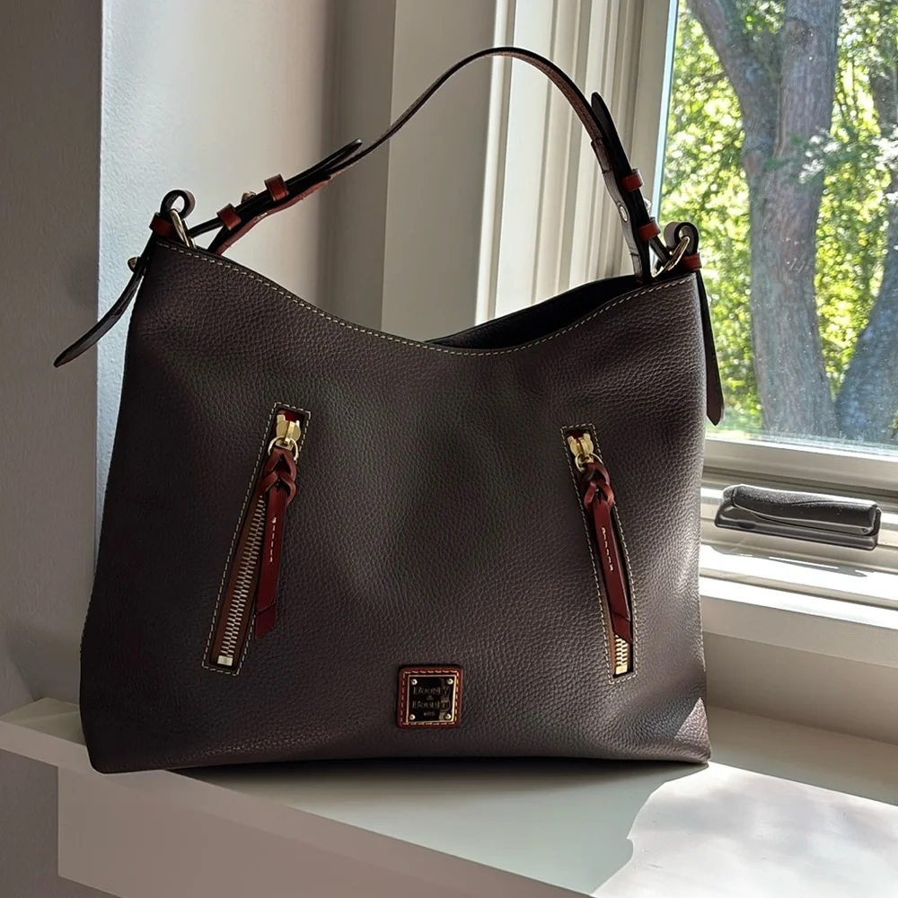 Dooney & Bourke Cooper “Elephant”Pebble Grain Shoulder Hobo Bag - Picture 6 of 10